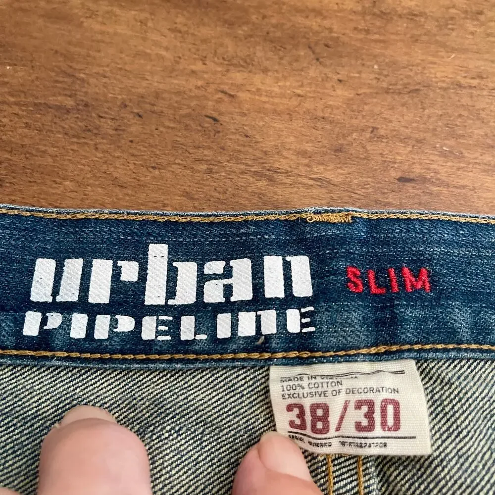 Urban Pipeline Denim Jeans Mens 38 x 30 Slim A-57 - Picture 12 of 14